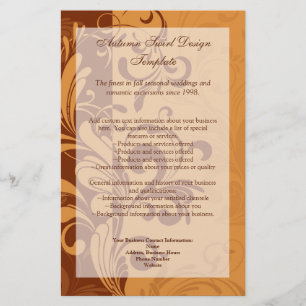 Warmes goldenes Herbstwirl Flyer