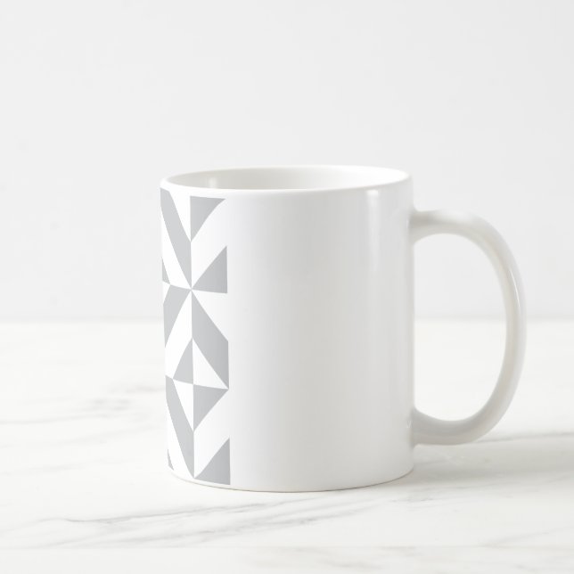 Warmes graues geometrisches Deko Cube Muster Kaffeetasse (Rechts)