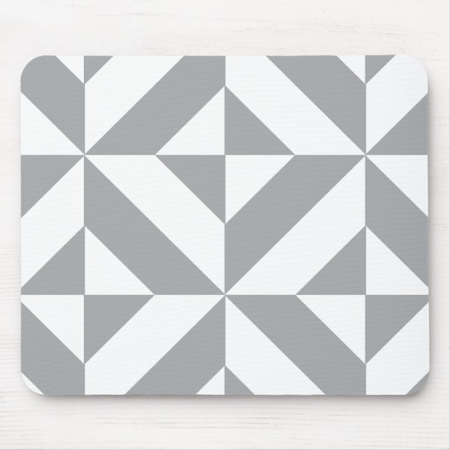 Warmes graues geometrisches Deko Cube Muster Mousepad (Vorne)