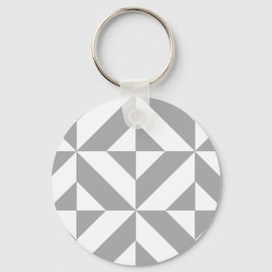Warmes graues geometrisches Deko Cube Muster Schlüsselanhänger