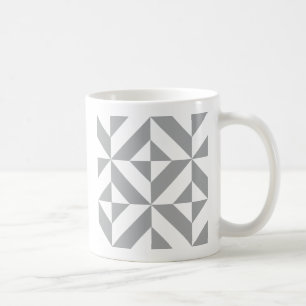 Warmes graues geometrisches Deko Cube Muster Tasse