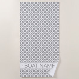 Warmes graues Hamptons Stil Personalisierter Schif Strandtuch
