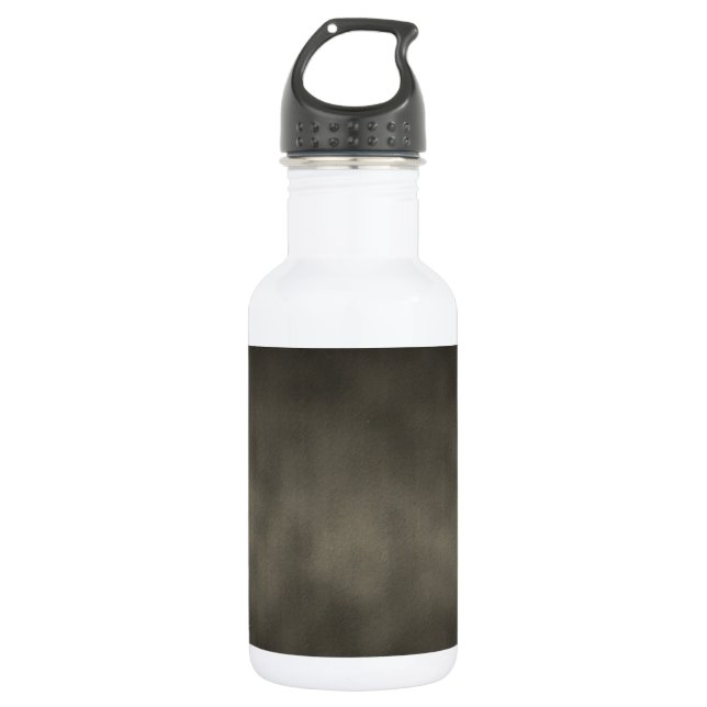 Warmes Gray Goth Ombre Hintergrundkunst Edelstahlflasche (Vorderseite)