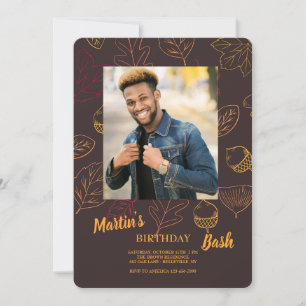 Warmes Herbst-Foto Einladung