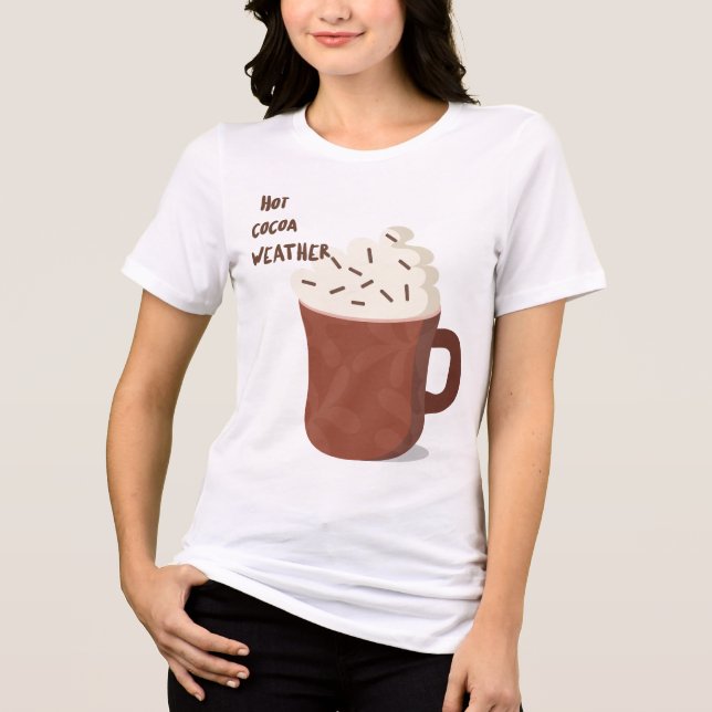 Warmes Kakao-Wetter Tri-Blend Shirt (Vorderseite)