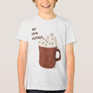 Warmes Kakao-Wetter Tri-Blend Shirt