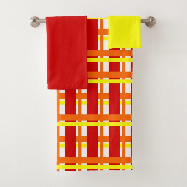 Warmes Kariertes Badetuch-Set Badhandtuch Set (Insitu)