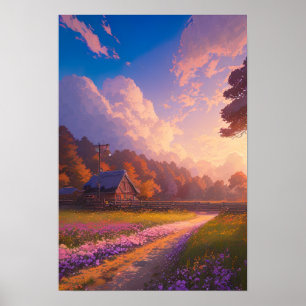 Warmes Licht des Sonnenuntergangs Poster