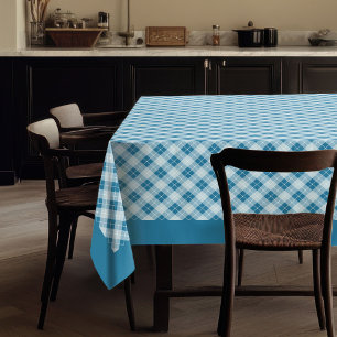 Warmes Navy und Blue Tableclout mit Kariertem Desi Tischdecke