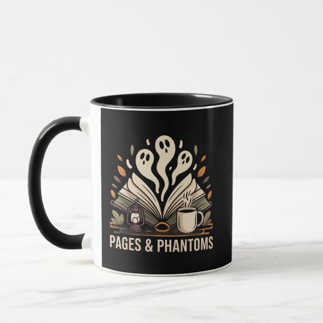 Warmes Olive Seiten & Phantomsprechbuch Tasse (Links)