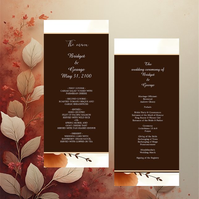 Warmes Orange Botanische Elegante Programm (Von Creator hochgeladen)