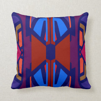 Warmes Pflaster auf Blau/Rot/Rosa/Orange/Tan/Maroo Kissen