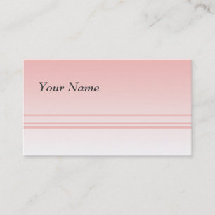 Warmes Rosa. Einfacher eleganter Entwurf Visitenkarte