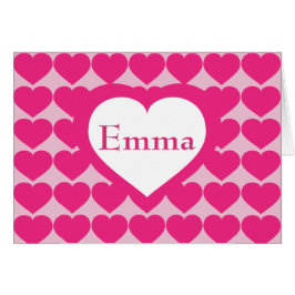 Warmes rosa Herzmuster - Personalisiertes Herz