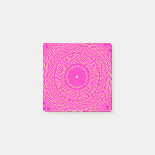 Warmes rosa Kreismuster Post-it Klebezettel
