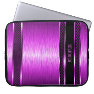 Warmes rosa und schwarzes Design lackierte Alumini Laptopschutzhülle