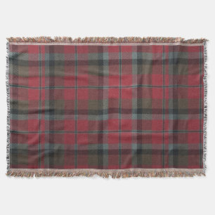 Warmes Rot und brauner Tartan Decke