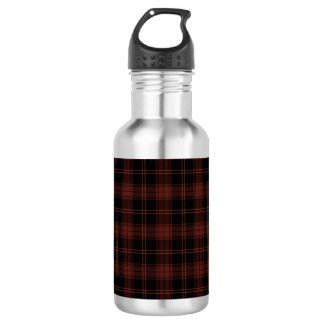 Warmes, rotes, Kariertes (Tartan) Muster Edelstahlflasche