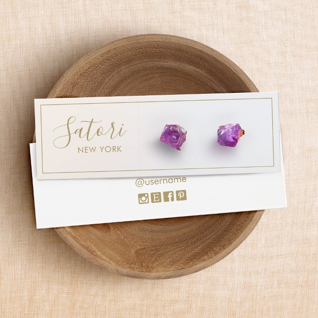 Warmes Silver Gray Ombre Script Stud Earring Displ (Von Creator hochgeladen)