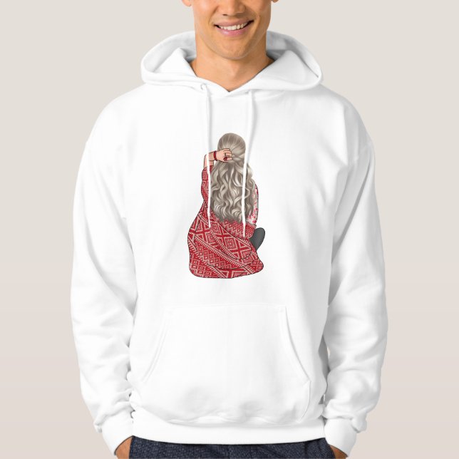 Warmes Sweater Weihnachten Hoodie (Vorderseite)