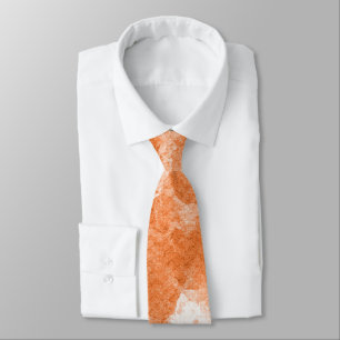 Warmes Terrakotta-Orange-Wasserfarbenmuster Krawatte