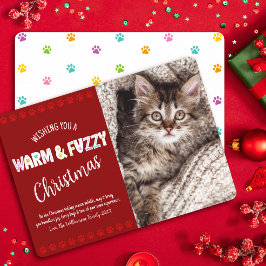 Warmes und schwammiges Weihnachtsfest Foto Typogra Feiertagskarte