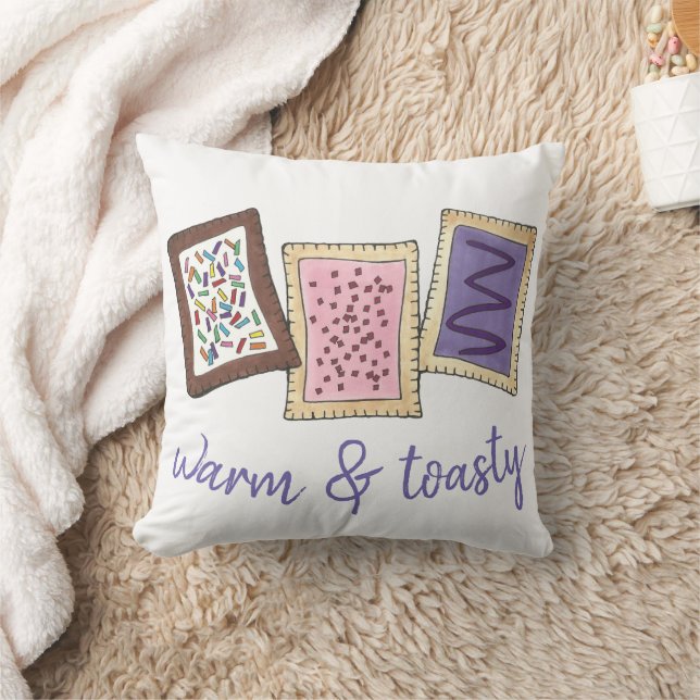 Warmes und toasty Frühstück Toaster Konditorei Jun Kissen (Decke)