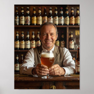 Warmes Willkommensposter einer belgischen Abtei-Ta Poster