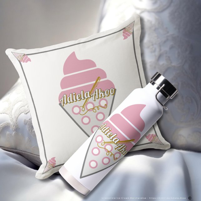 Wärmespeicher - Unwiderstehliche Eiscreme Trinkflasche (Irresistible Ice Cream Throw Pillow & Water Bottle designd by Poet Adiela Akoo. Love it? GET it now!)