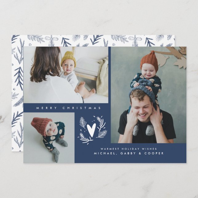 WARMEST FERIEN WÜNSCHEN Fügen Sie Ihr Foto hinzu (Vorne/Hinten)