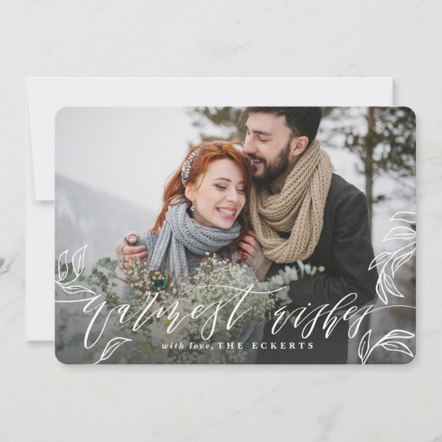 WARMEST WISHES FEIERTAGSKARTE (Vorderseite)