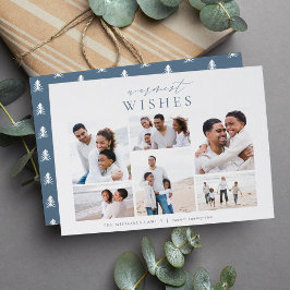 Warmest wünscht Elegante 6 Foto Collage Weihnachte Feiertagskarte