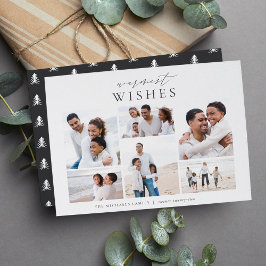 Warmest wünscht Elegante 6 Foto Collage Weihnachte Feiertagskarte