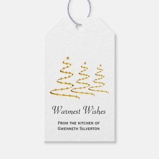 Warmest wünscht Künstlerische goldstilisierte Weih Geschenkanhänger (Vorderseite)