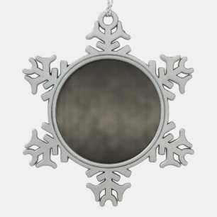 Warmgrau-Gotischer-Ombre-Hintergrund-Kunst Schneeflocken Zinn-Ornament