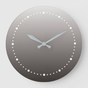 Warmgrau von hellen zu tiefen Tönen Große Wanduhr