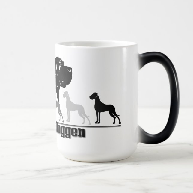 Warmhaltetasse Doggen Verwandlungstasse (Rechts)