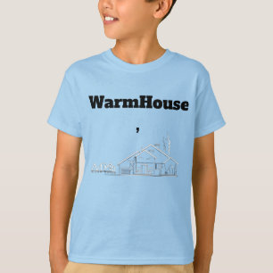 WarmHouse – Minimalistische 3D-Wärmepumpen-Firmenl T-Shirt