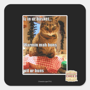 Warmin mah Buns Quadratischer Aufkleber