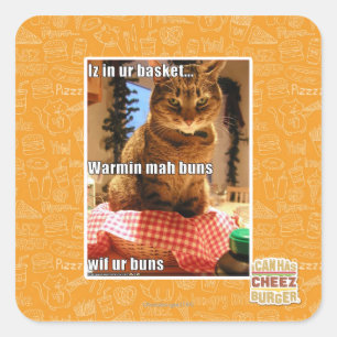 Warmin mah Buns Quadratischer Aufkleber