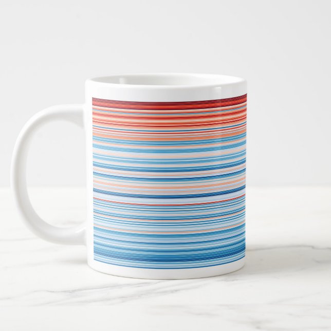 Warming Stripes Germany 1881-2020 Jumbo-Tasse (Links)