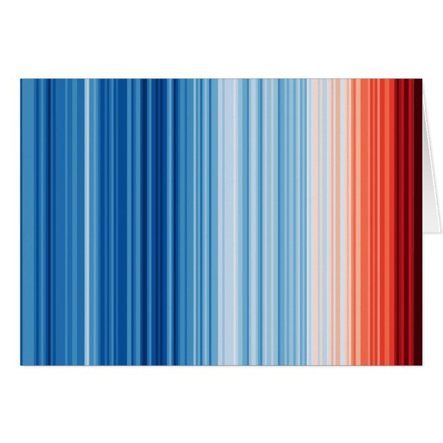 Warming Stripes Karte | Globale Temperatur 1850-20 (Vorderseite (Horizontal))