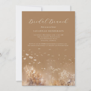 Warmneutrale Bridal Brunch-Dusche Einladung
