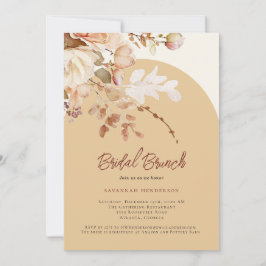 Warmneutrales Bridal Brunch Brautparty Einladung