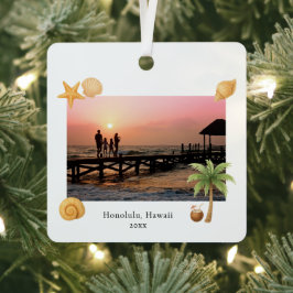 Warmseher Strand Foto Modernes Weihnachten Ornament Aus Metall