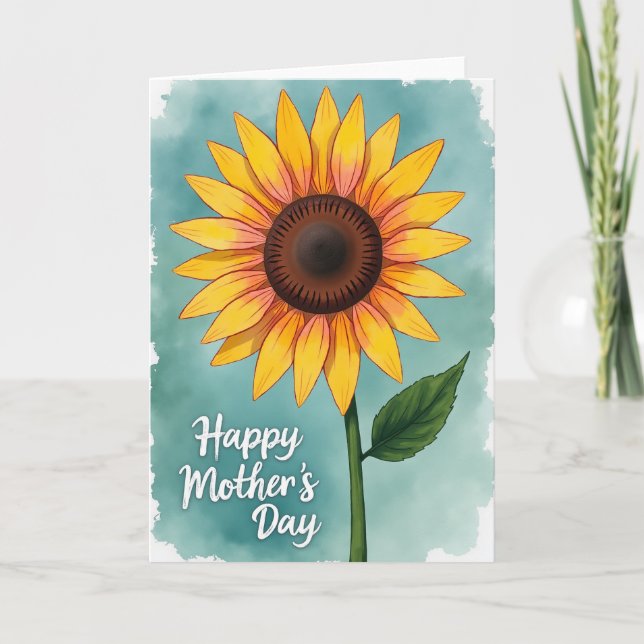 Warmste Muttertags-Blumenkarte Karte (Vorderseite)