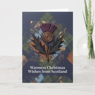Wärmste Weihnachten Schottland Distel Karte