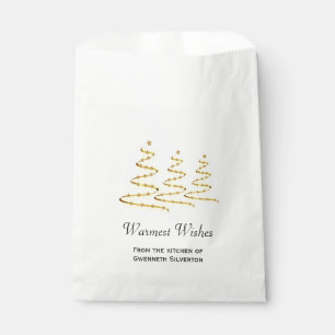 Wärmste Wunsch-Goldband-Weihnachtsbaum-Leckerei Geschenktütchen