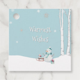 Warmwill Snowman-Schlittengeschenke Geschenkanhänger