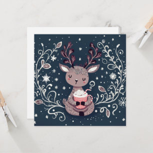 Warmwünscht Gemütliches Cocoa Rudolph Weihnachten Karte